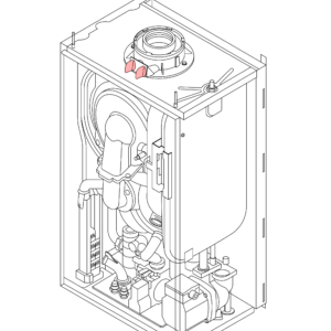 7661801 - BAXI - 600 Range - 624 - Flue Cap Inc seal